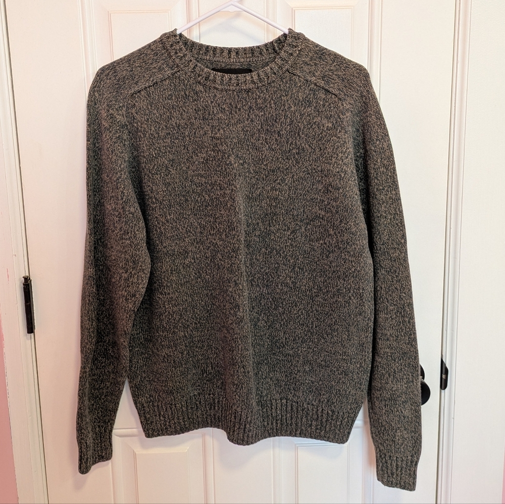Croft & Barrow Men's Sweater Green Heather Crew Neck Long Sleeve Medium GUC